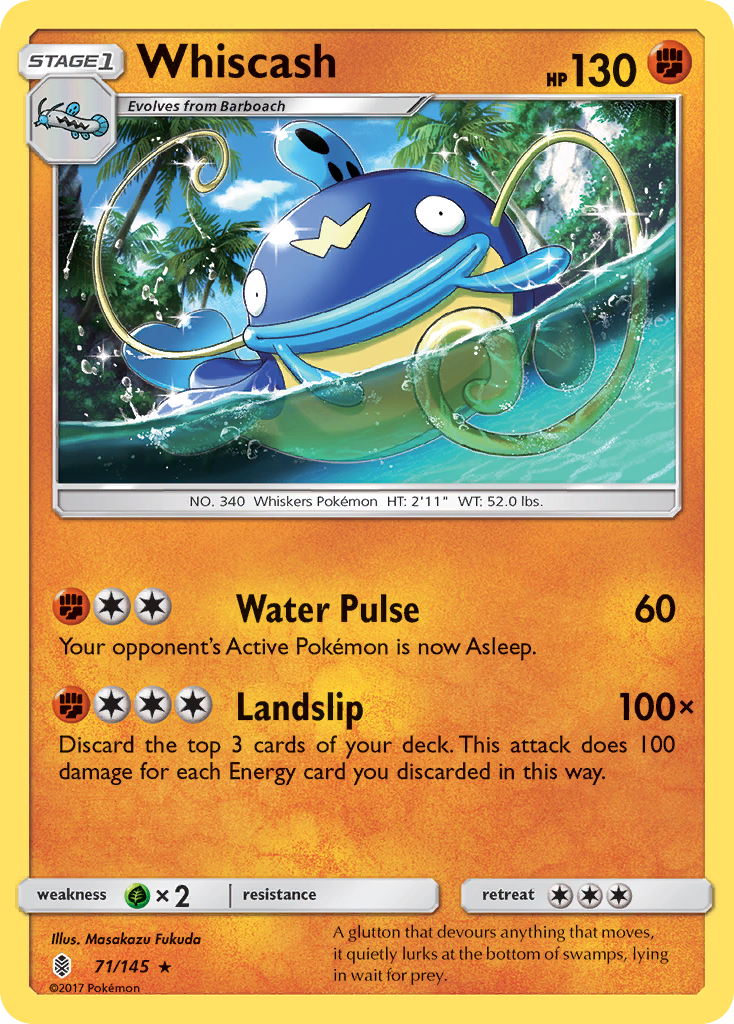 Whiscash (71/145) [Sun & Moon: Guardians Rising] | Jack's On Queen