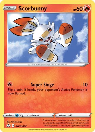 Scorbunny (SWSH002) [Sword & Shield: Black Star Promos] | Jack's On Queen