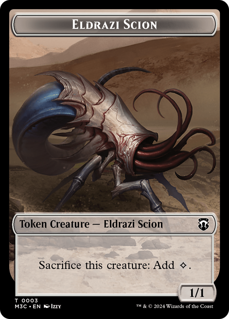 Eldrazi Scion // Eldrazi Spawn Double-Sided Token [Modern Horizons 3 Commander Tokens] | Jack's On Queen