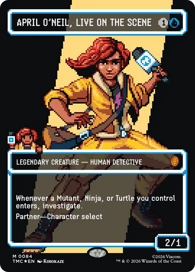 April O'Neil, Live on the Scene (Borderless) (Surge Foil) [Teenage Mutant Ninja Turtles Commander] | Jack's On Queen