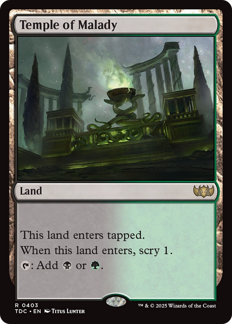 Temple of Malady [Tarkir: Dragonstorm Commander] | Jack's On Queen