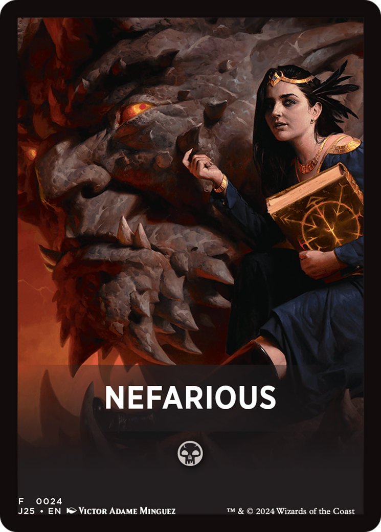 Nefarious Theme Card [Foundations Jumpstart Front Cards] | Jack's On Queen