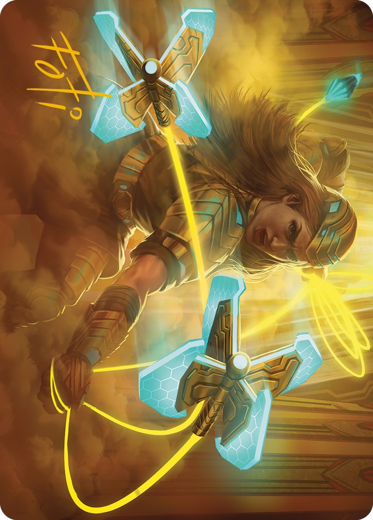 Bladehold War-Whip Art Card (Gold-Stamped Signature) [Phyrexia: All Will Be One Art Series] | Jack's On Queen