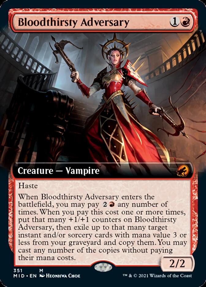 Bloodthirsty Adversary (Extended Art) [Innistrad: Midnight Hunt] | Jack's On Queen
