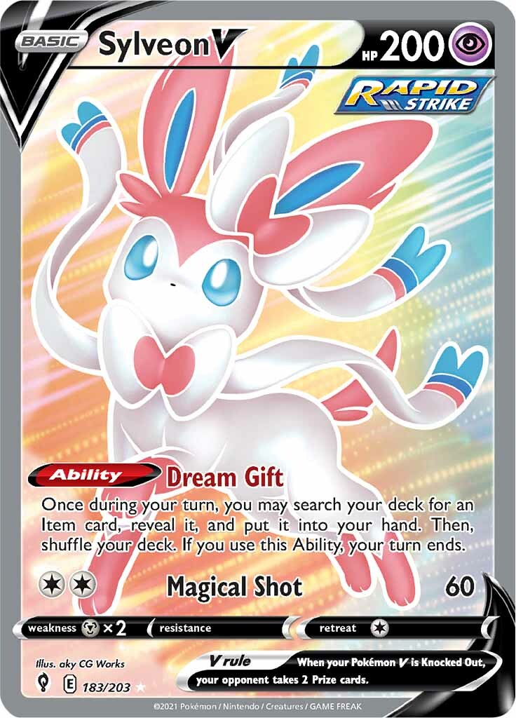 Sylveon V (183/203) [Sword & Shield: Evolving Skies] | Jack's On Queen