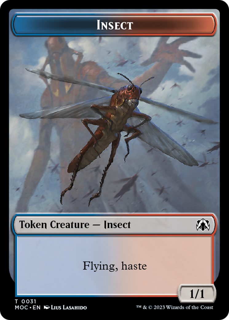 Soldier // Insect Double-Sided Token [March of the Machine Commander Tokens] | Jack's On Queen