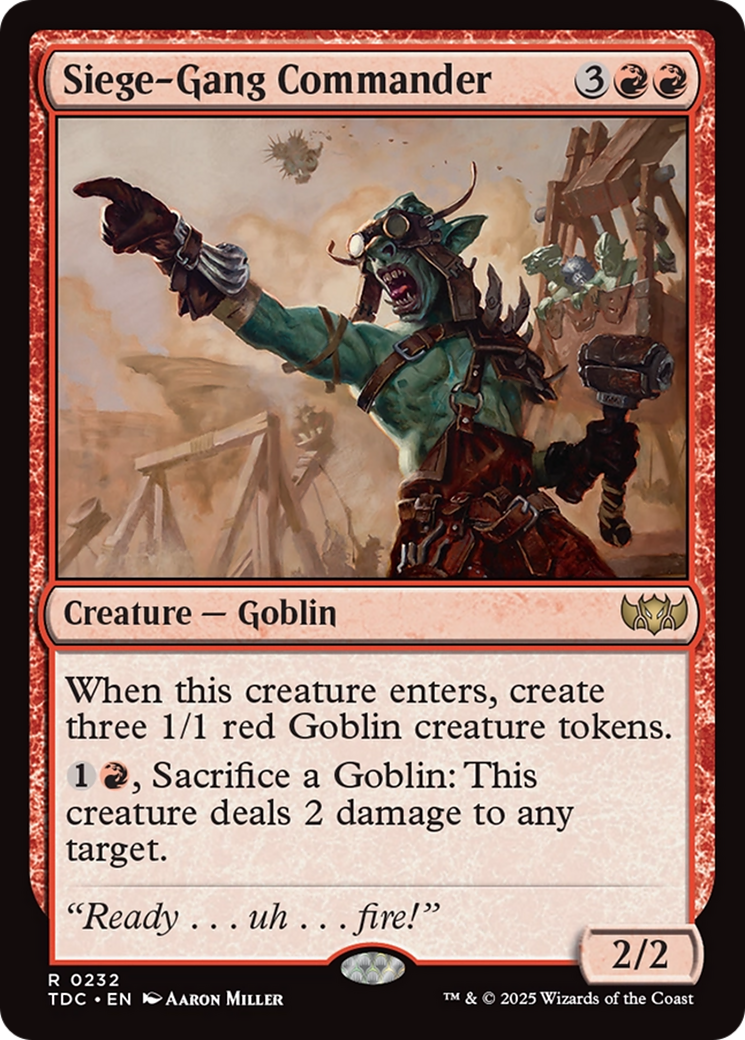 Siege-Gang Commander [Tarkir: Dragonstorm Commander] | Jack's On Queen