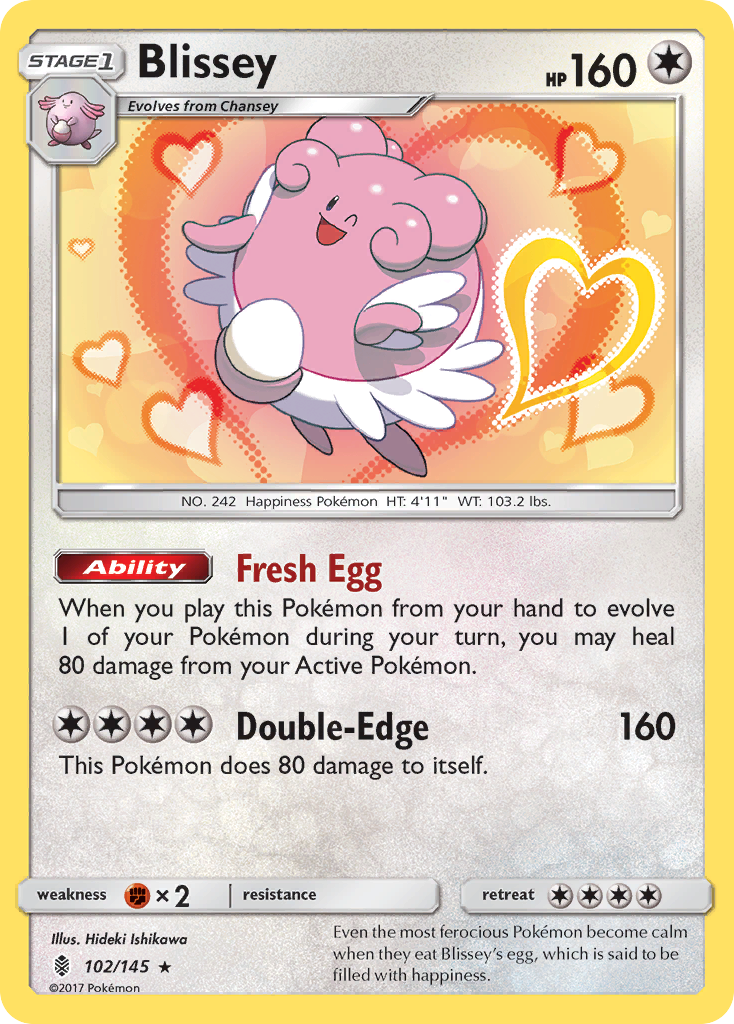 Blissey (102/145) [Sun & Moon: Guardians Rising] | Jack's On Queen