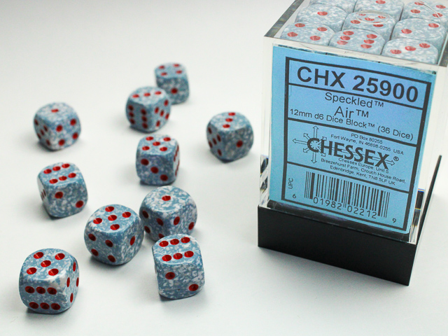 Chessex CHX25900 36D6 Speckled: Air | Jack's On Queen