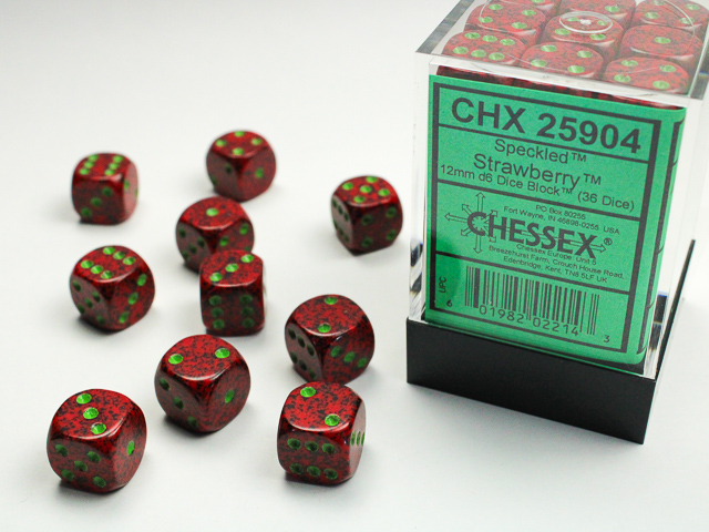 Chessex CHX25904 36D6 Speckled: Strawberry | Jack's On Queen