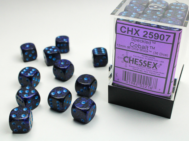 Chessex CHX25907 36D6 Speckled: Cobalt | Jack's On Queen