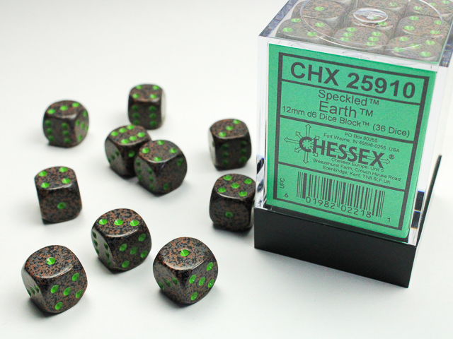 Chessex CHX25910 36D6 Speckled: Earth | Jack's On Queen