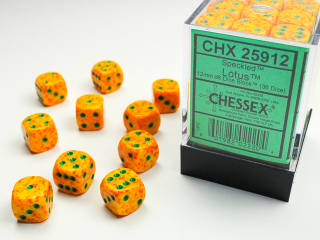 Chessex CHX25912 36D6 Speckled: Lotus | Jack's On Queen