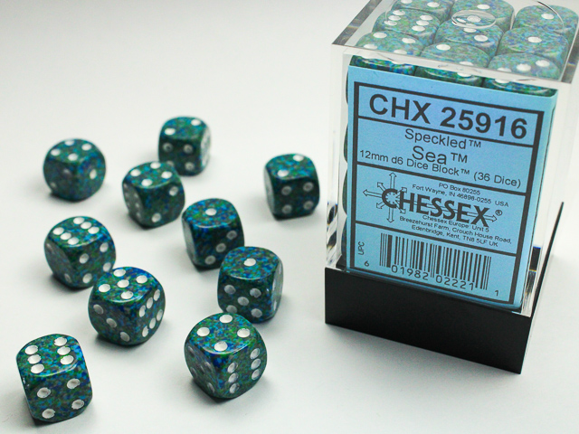 Chessex CHX25916 36D6 Speckled: Sea | Jack's On Queen