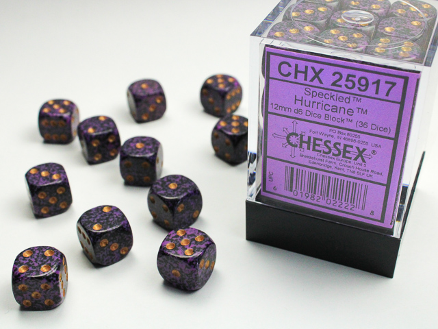 Chessex CHX25917 36D6 Speckled: Hurricane | Jack's On Queen