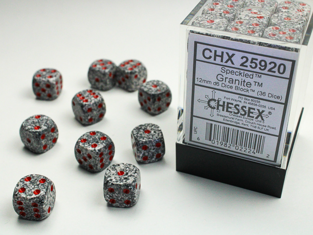 Chessex CHX25920 36D6 Speckled: Granite | Jack's On Queen