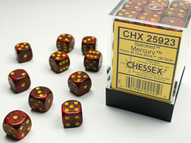 Chessex CHX25923 36D6 Speckled: Mercury | Jack's On Queen