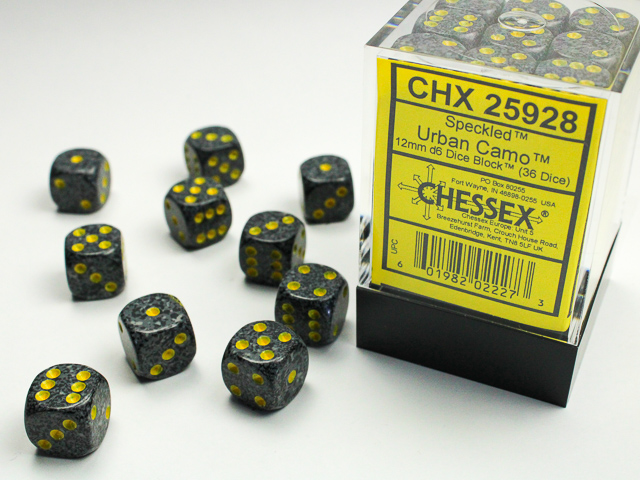 Chessex CHX25928 36D6 Speckled: Urban Camo | Jack's On Queen