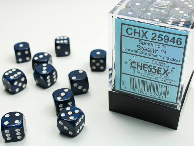 Chessex CHX25946 36D6 Speckled: Stealth | Jack's On Queen