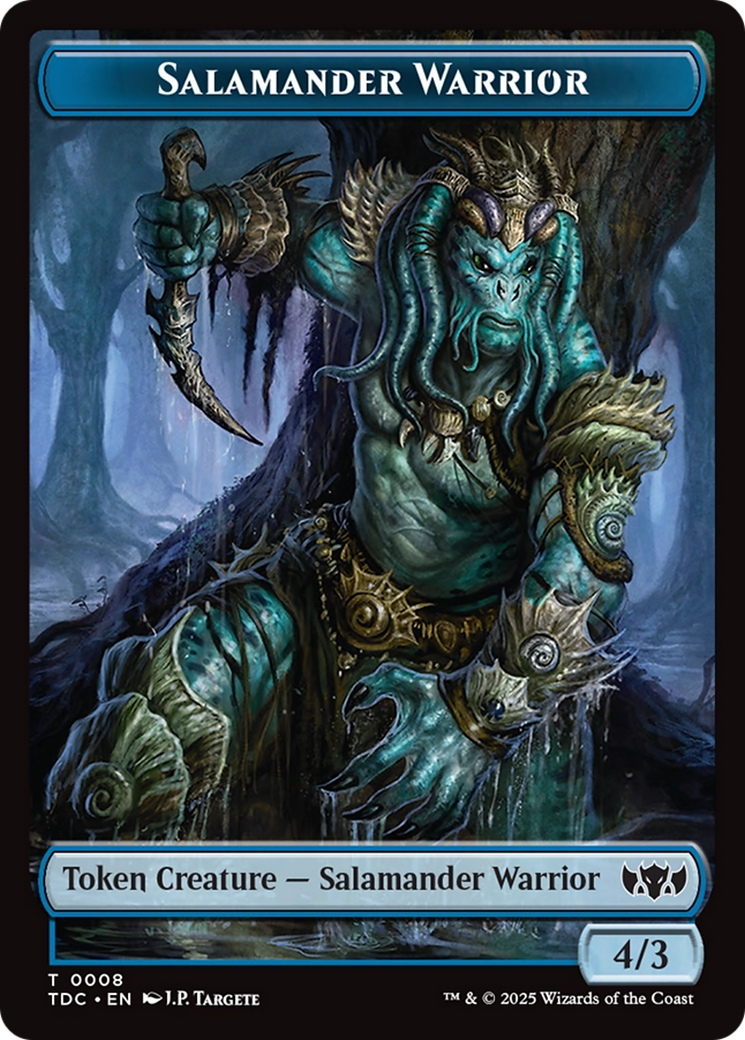 Salamander Warrior // Zombie Druid Double-Sided Token [Tarkir: Dragonstorm Commander Tokens] | Jack's On Queen