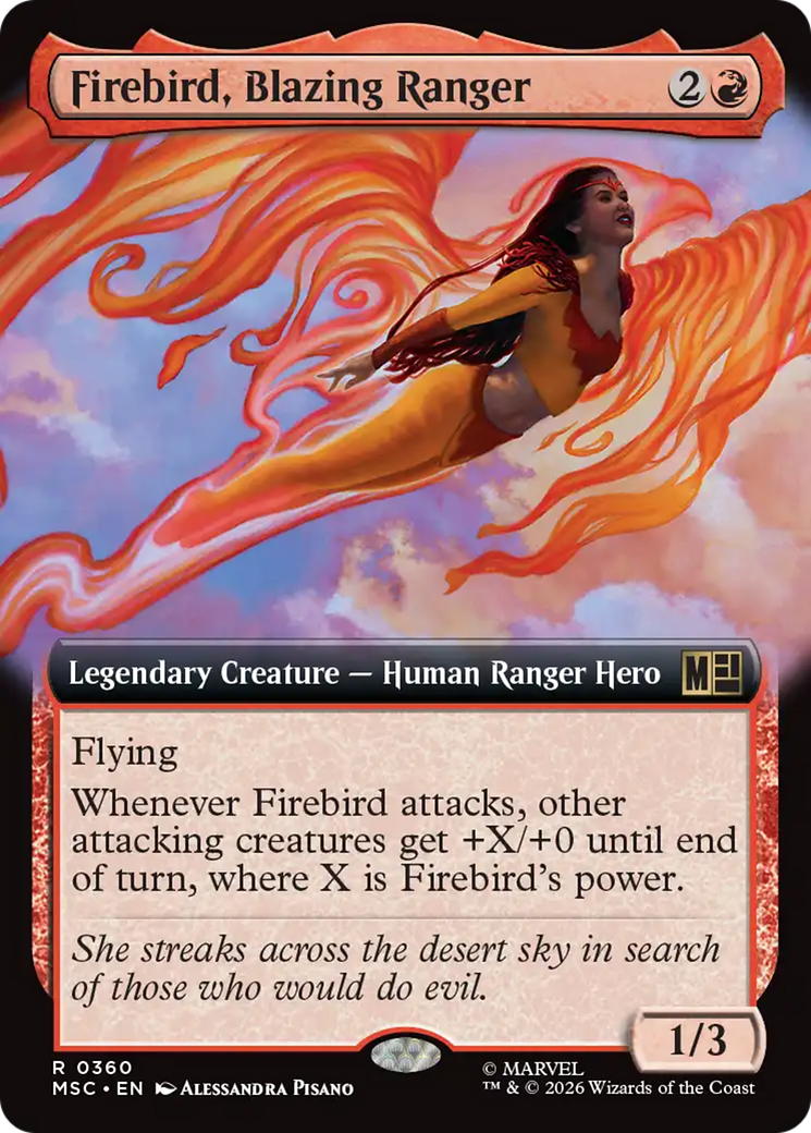 Firebird, Blazing Ranger (Extended Art) [Marvel Super Heroes Commander] | Jack's On Queen