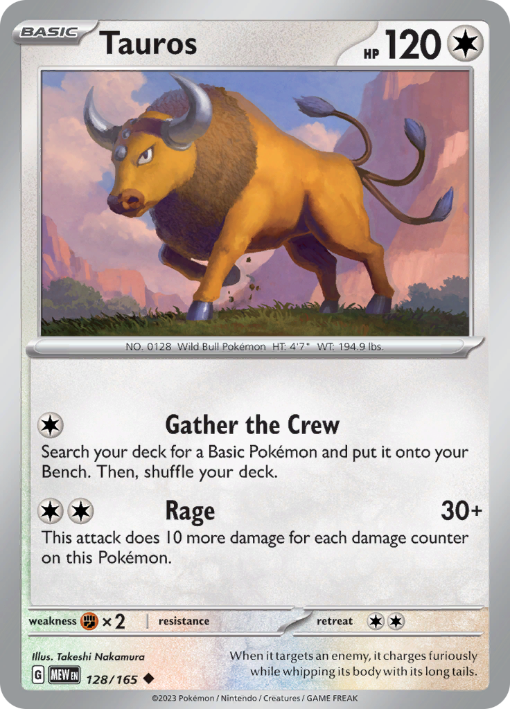 Tauros (128/165) [Scarlet & Violet: 151] | Jack's On Queen