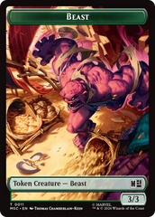 Rhino (013) // Beast (011) Double-Sided Token [Marvel Super Heroes Commander Tokens] | Jack's On Queen