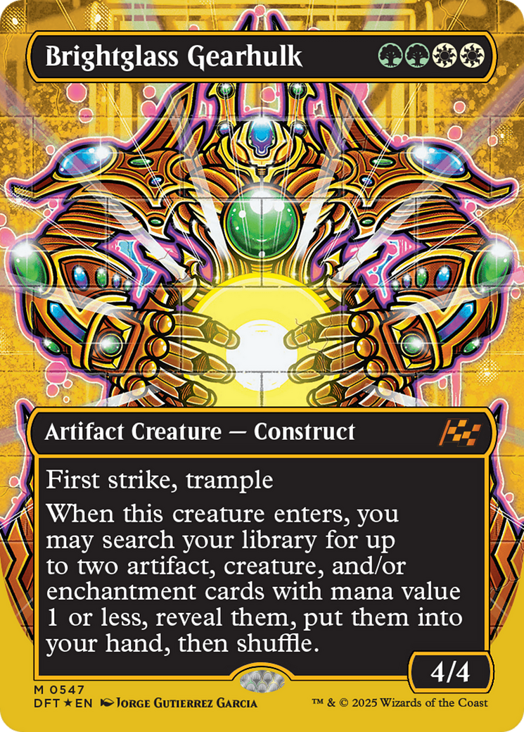 Brightglass Gearhulk (Borderless) (First-Place Foil) [Aetherdrift] | Jack's On Queen