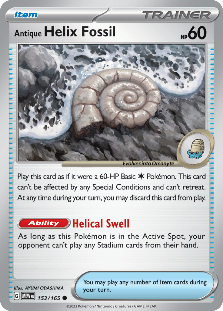 Antique Helix Fossil (153/165) [Scarlet & Violet: 151] | Jack's On Queen