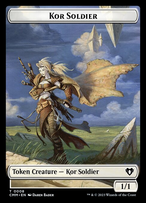 Saproling // Kor Soldier Double-Sided Token [Commander Masters Tokens] | Jack's On Queen