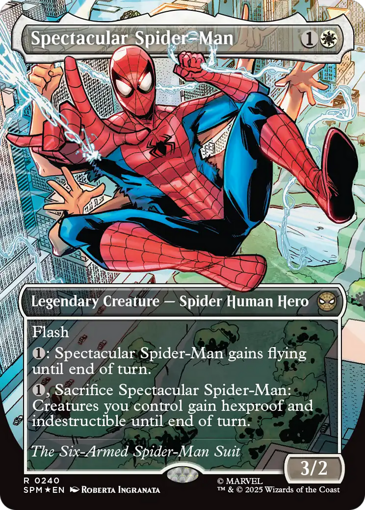 Spectacular Spider-Man (0240) (Borderless) (Textured Foil) [Marvel's Spider-Man] | Jack's On Queen