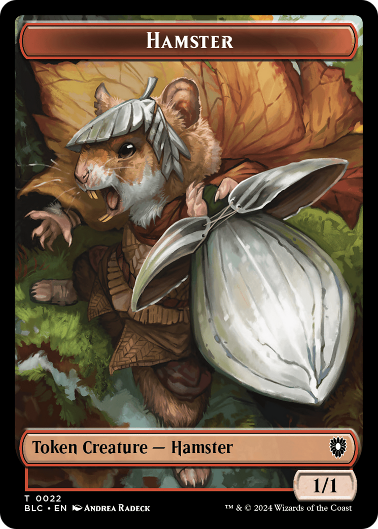 Hamster // Saproling Double-Sided Token [Bloomburrow Commander Tokens] | Jack's On Queen