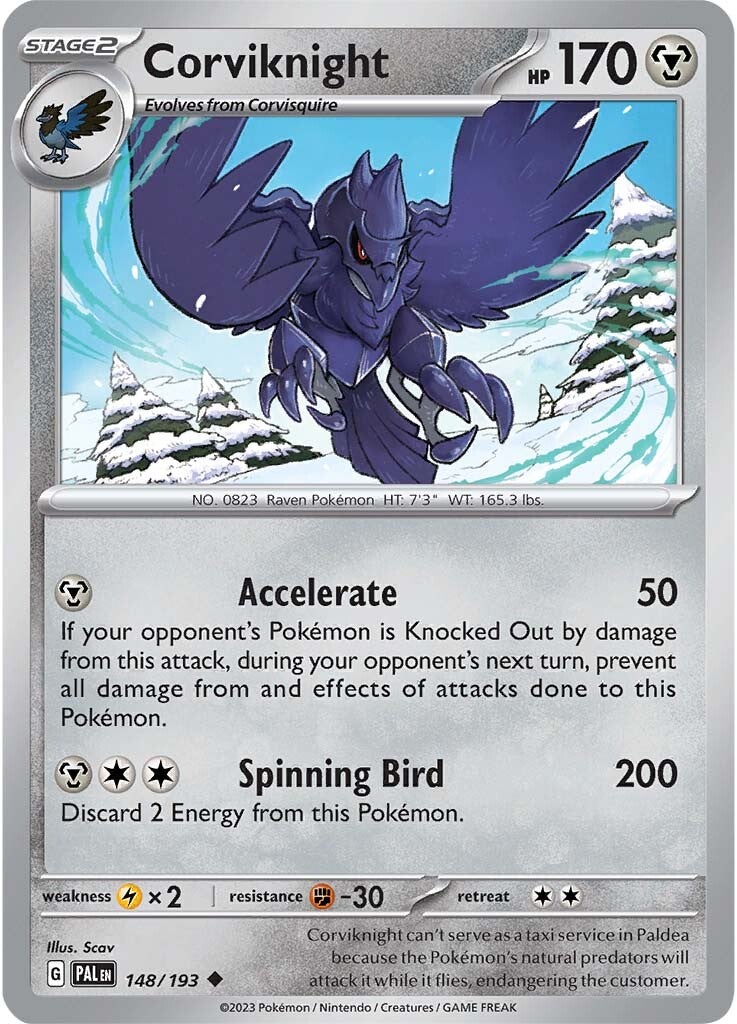 Corviknight (148/193) [Scarlet & Violet: Paldea Evolved] | Jack's On Queen