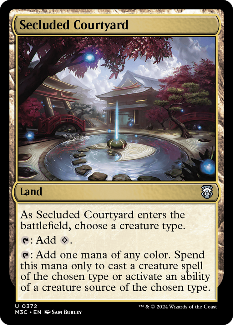 Secluded Courtyard (Ripple Foil) [Modern Horizons 3 Commander] | Jack's On Queen