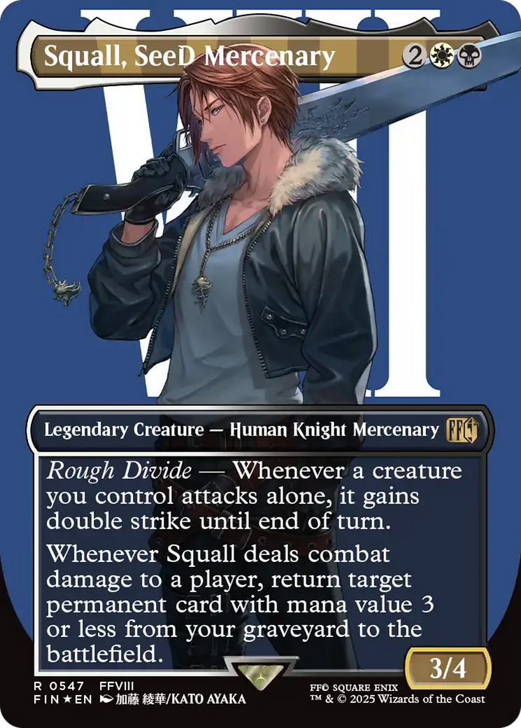 Squall, SeeD Mercenary (Borderless) (Surge Foil) [FINAL FANTASY] | Jack's On Queen