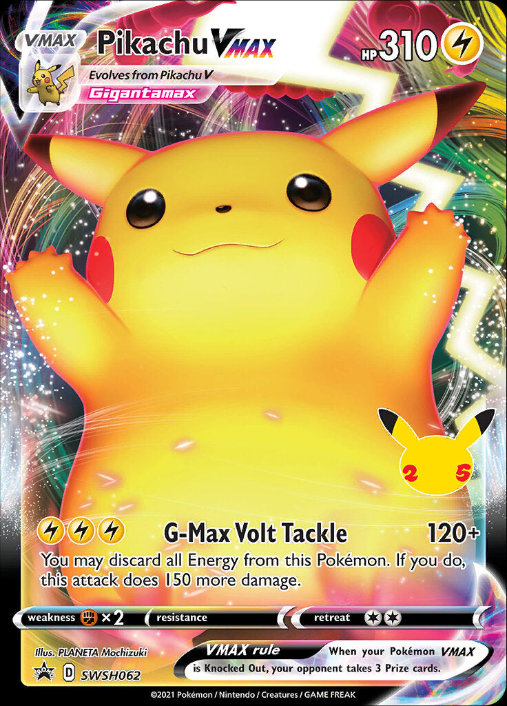 Pikachu VMAX (SWSH062) (Celebrations) [Sword & Shield: Black Star Promos] | Jack's On Queen