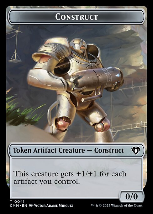 Treasure // Construct (0041) Double-Sided Token [Commander Masters Tokens] | Jack's On Queen