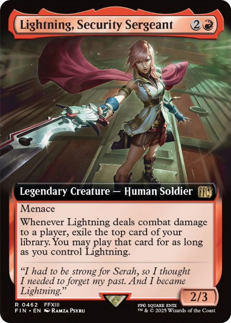 Lightning, Security Sergeant (Extended Art) [FINAL FANTASY] | Jack's On Queen