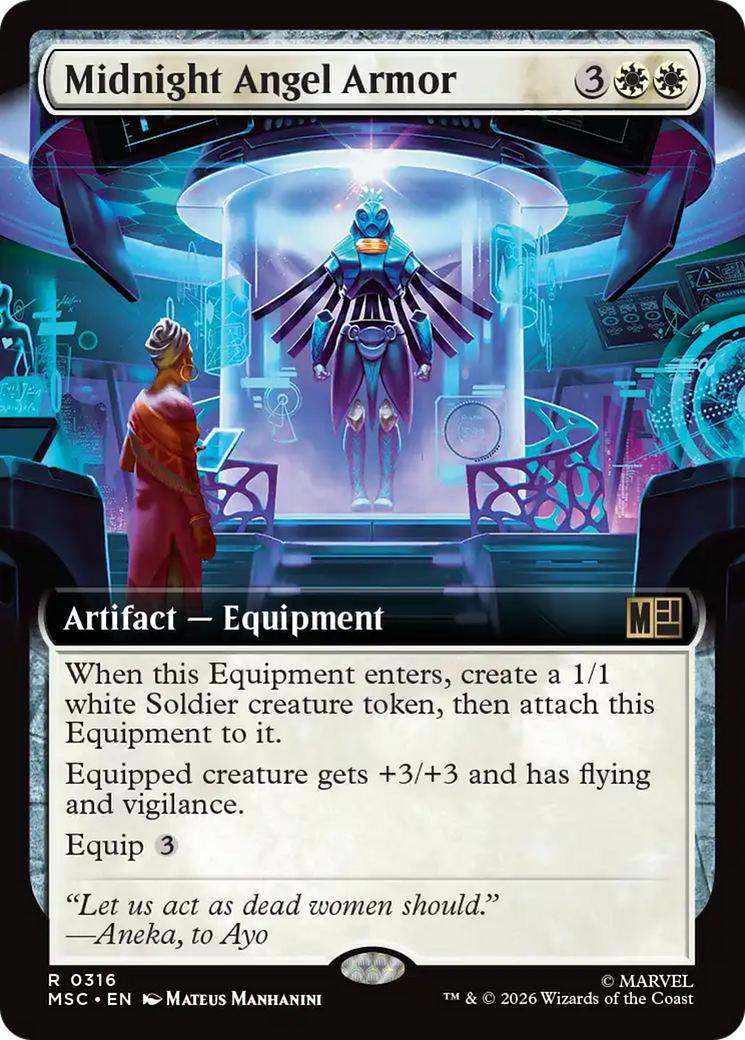 Midnight Angel Armor (Extended Art) [Marvel Super Heroes Commander] | Jack's On Queen