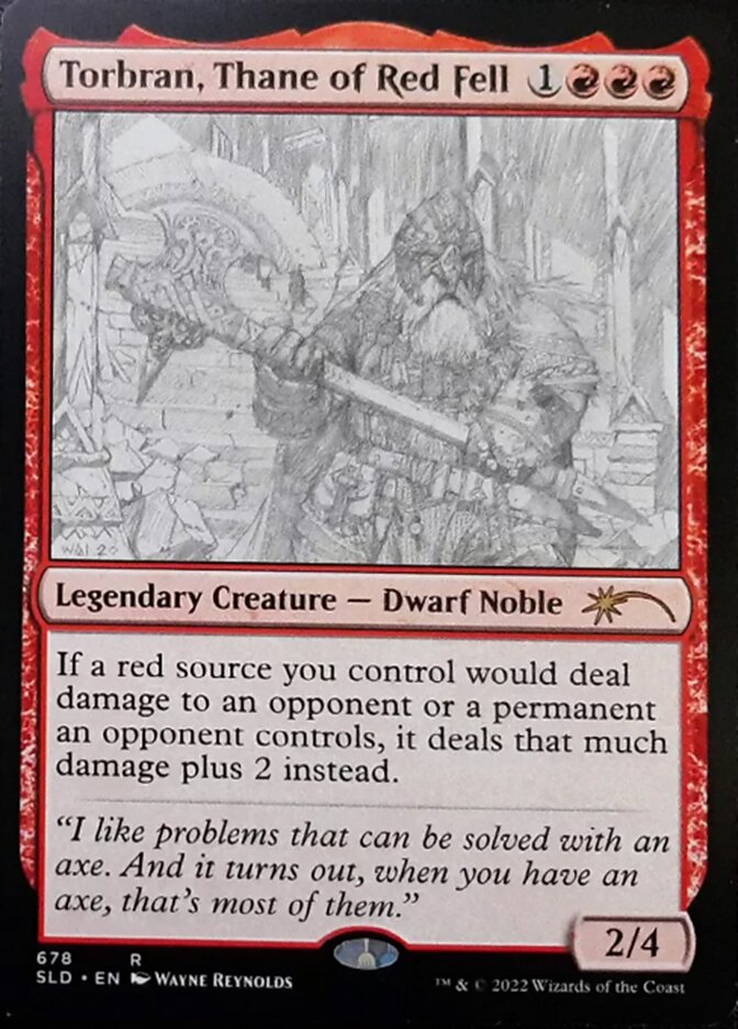 Torbran, Thane of Red Fell (Sketch) [Secret Lair Drop Promos] | Jack's On Queen