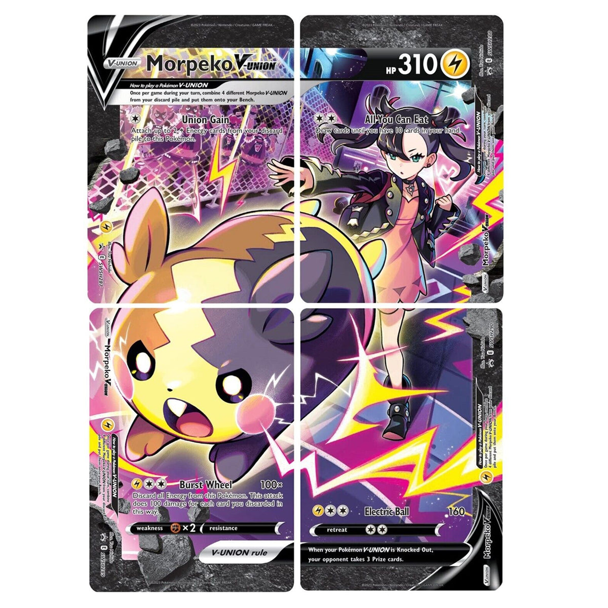 Morpeko V-Union (SWSH287-290) (Set of 4) [Sword & Shield: Black Star Promos] | Jack's On Queen