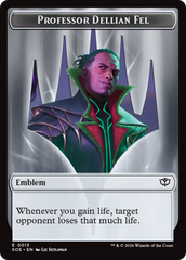 Professor Dellian Fel // Pest (0008) Double-Sided Token [Secrets of Strixhaven Tokens] | Jack's On Queen