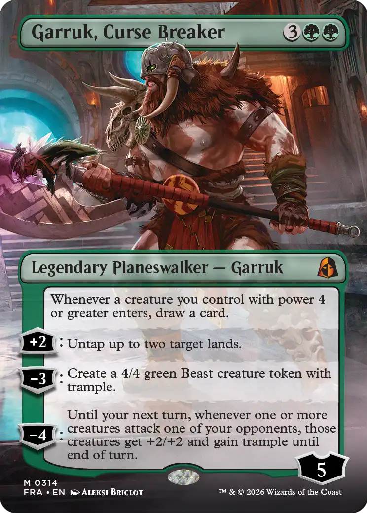 Garruk, Curse Breaker (Borderless) [Reality Fracture] | Jack's On Queen