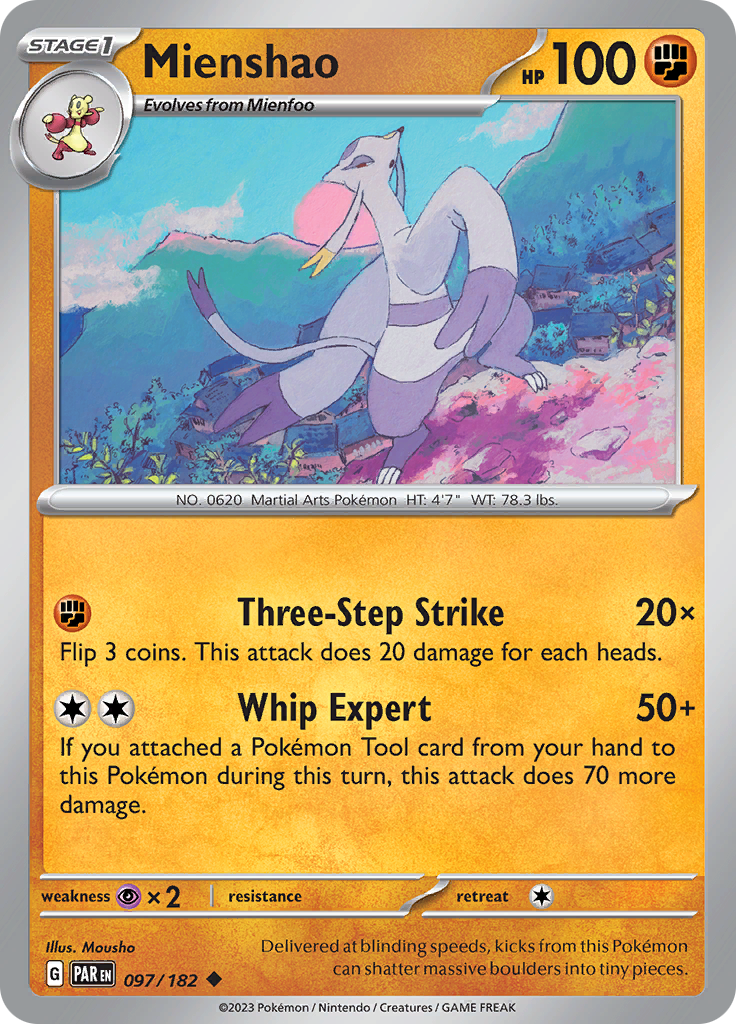 Mienshao (097/182) [Scarlet & Violet: Paradox Rift] | Jack's On Queen