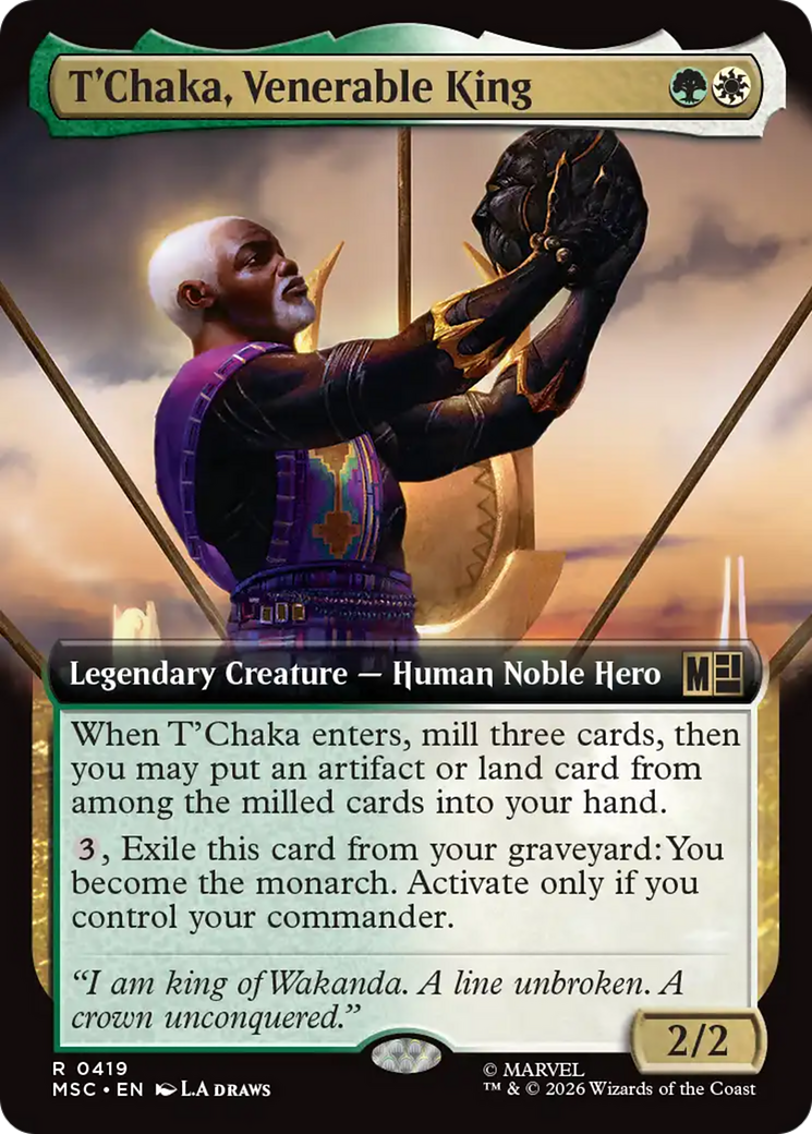 T'Chaka, Venerable King (Extended Art) [Marvel Super Heroes Commander] | Jack's On Queen