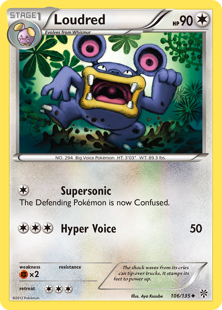 Loudred (106/135) [Black & White: Plasma Storm] | Jack's On Queen