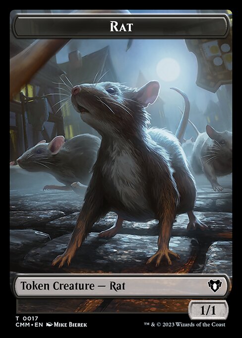 Zombie (0019) // Rat Double-Sided Token [Commander Masters Tokens] | Jack's On Queen