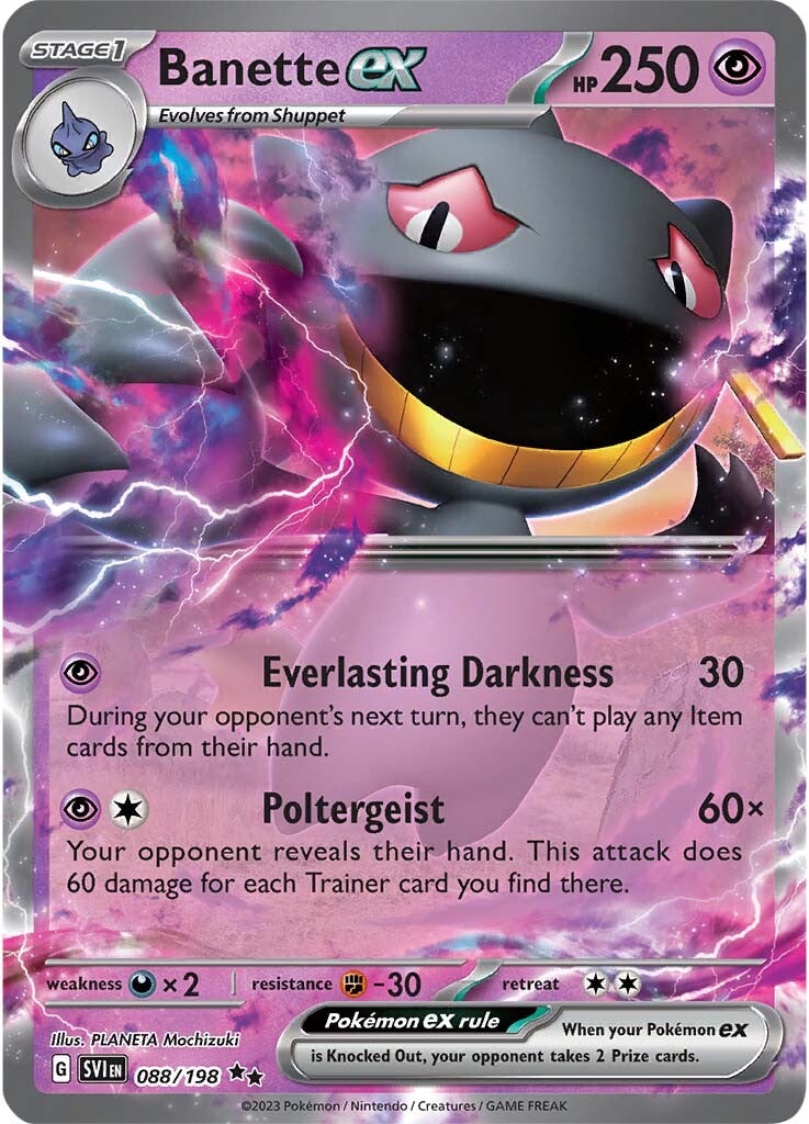 Banette ex (088/198) [Scarlet & Violet: Base Set] | Jack's On Queen