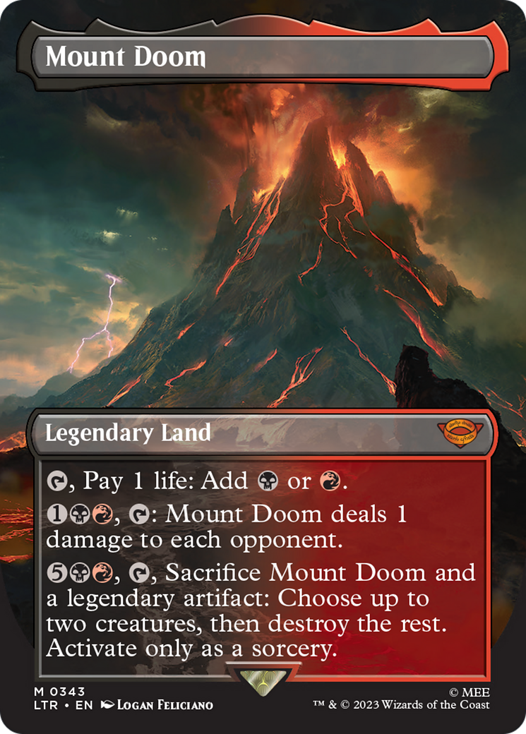 Mount Doom (Borderless Alternate Art) [The Lord of the Rings: Tales of Middle-Earth] | Jack's On Queen