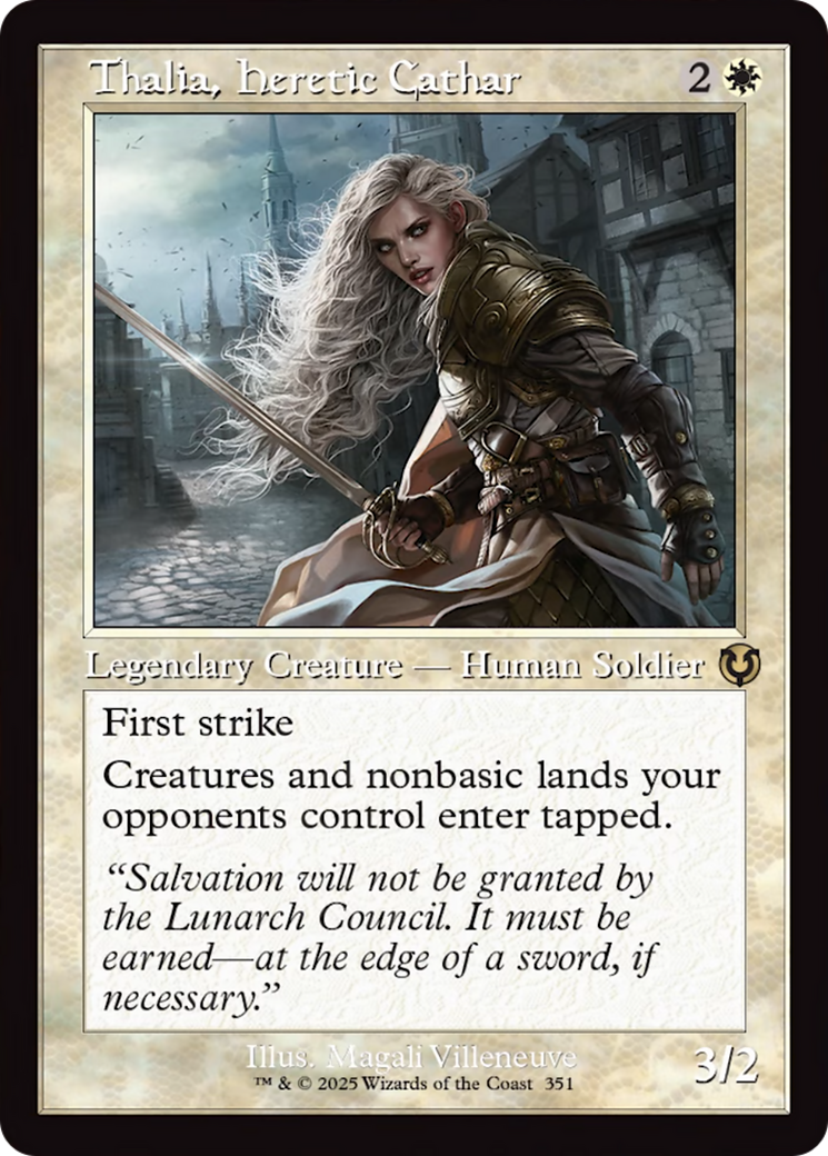 Thalia, Heretic Cathar (Retro Frame) [Innistrad Remastered] | Jack's On Queen